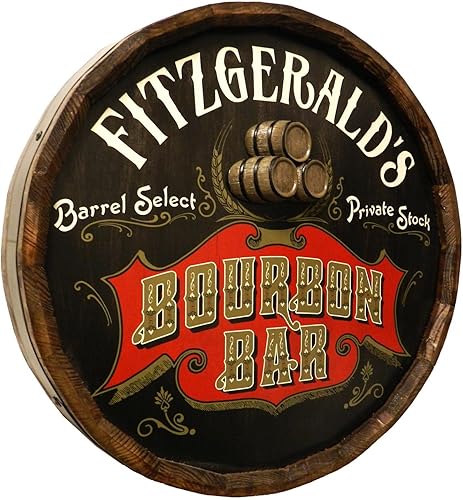 Letrero personalizado de cuarto de barril (barril de barra de bourbon)