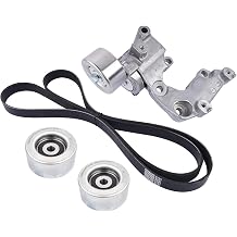 Serpentine Belt Drive Belt Tensioner Idler Pulley Kit Replacement for 2007-2010 Toyota Sienna 3.5L 166040P011, 16604-0P011, 1662031040, 16620-31040 Koomaha