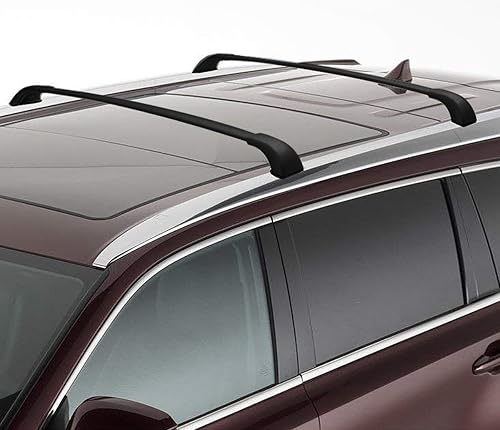 Miniatura 6 de DNA MOTORING PT-ZTL-8029 - Par de barras transversales de aluminio para techo de automóvil, compatibles con 14-18 Highlander SE XLE, color negro