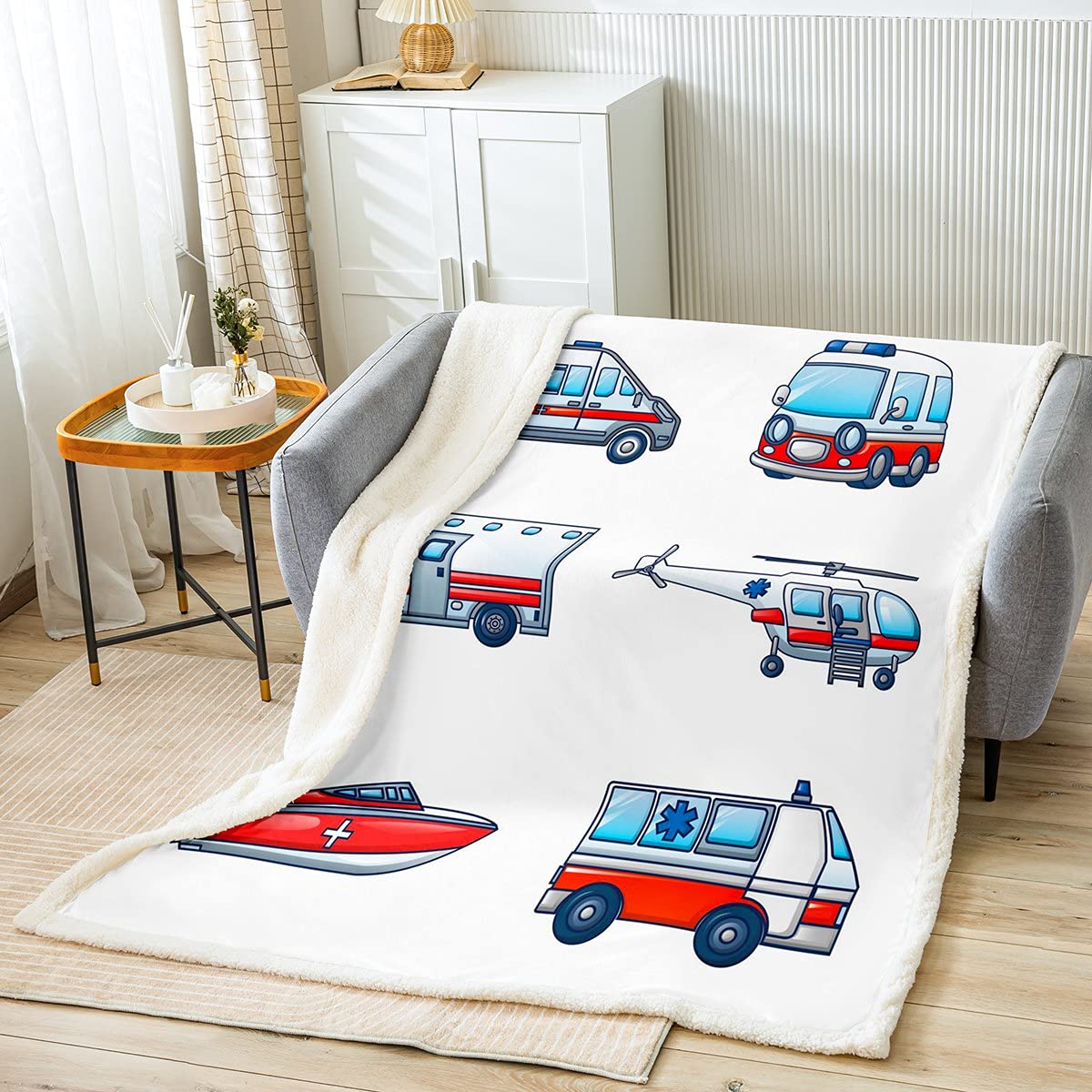 Couverture Chaud Fuzzy contre le froid plaid voiture dessin animé lit enfant douillet