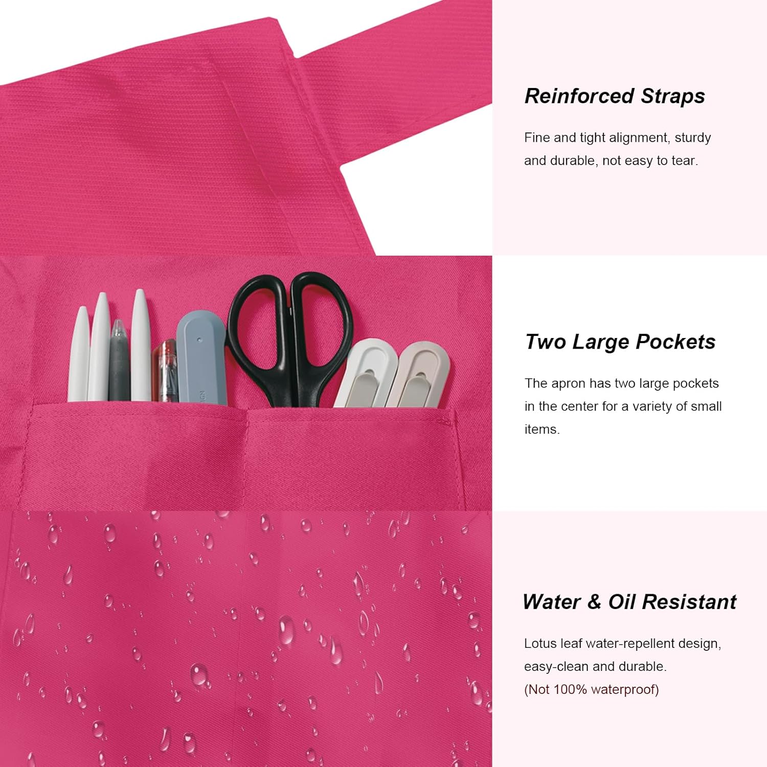 15 Pcs Adult Aprons Bulk with Pockets Adjustable Bib Chef Apron for Women Men Painting Cooking Crafting (S/L)