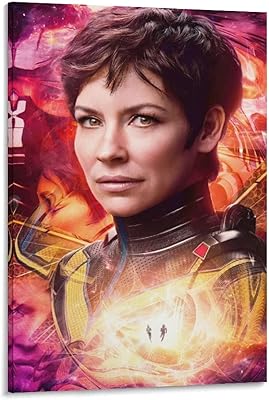 エヴァンジェリン・リリー As Hope Van Dyne In Ant Man And The Wasp Quantumania 映画ポスター 1 キャンバス アート ポスター プリント 画像 リビングルーム 壁画 部屋 寝室 装飾 絵画 フ...