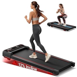 LONTEK 12% Incline Walking Vibration Pad Treadmills for Home, 4 in 1 PortableTreadmill with 120KG Weight Capacity, Under Desk Treadmill with 3.0HP Brushless Quiet - Amazon product rated Grade A
