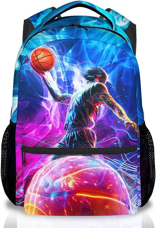 Basketball Backpack for Boys Sports School Bookbag - Kids Lightweight Schoolbag for Youth Preschool Elementary Middle Students (17 Inch)