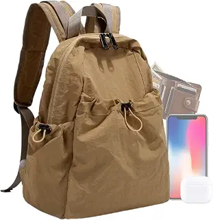 Portable 軽量リュック 防水, ナイロン バッグ 調節可能ストラップ付き, Ergonomic Easy to Use Outdoor | Ergonomic アウトドア ハイキング, リュック A4書類 折りたたみ傘, スマホ 通勤 通学, 近場の街歩き 庭仕事 Indoor, Multiuse Easy to Use Versatile, Office Compact