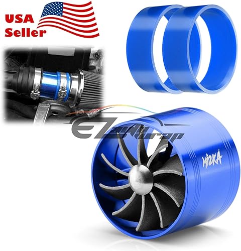 Miniatura 2 de EZAUTOWRAP Mi2KA - Sistema de aceleración turbonador turbonador turbina de admisión de aire de combustible, ahorro de gas de un solo ventilador, 2.5