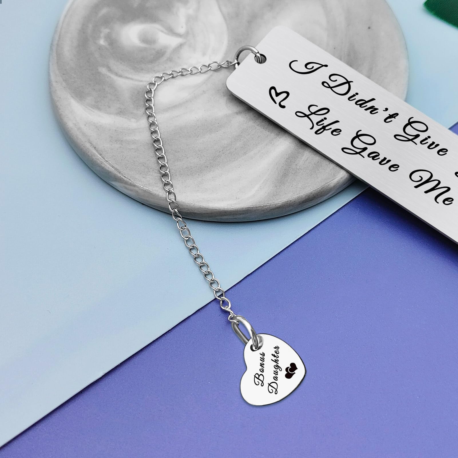 Bonus Daughter Gifts Bookmark Stepdaughter Gifts from Stepmom Adoption Bookmark Birthday Present for Daughter in Law Gift from Mother in Law Christmas Graduation Present for Stepdaughter