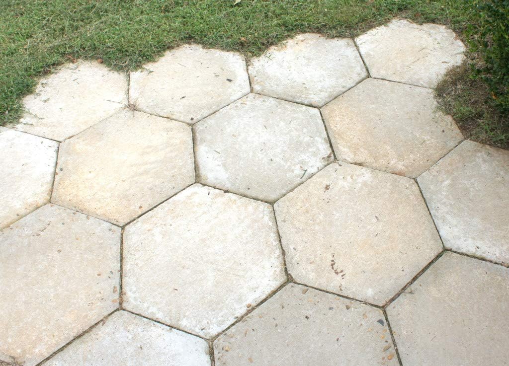 Hexagon Concrete walkway path maker - 7 Hexagon Grids (16"x16"x1.55") - Large Concrete Molds
