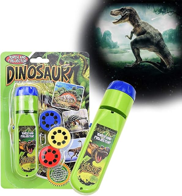 Pup Go Dinosaur Torch and Projector with 3 Discs 24 Images, Dinosaur Toys for Boys, Cool Kids Torch, Dinasour Gifts Ideas Present for Toddler and Age 3 4 5 6 7 Year Old Children(Dino)