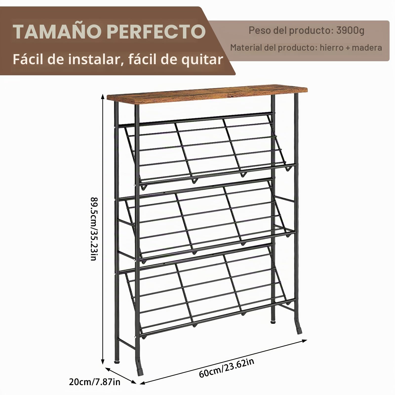 Zapatero de metal estrecho con 4 niveles, apilable, pequeño zapatero, organizador para 12-16 pares de zapatos, estante para zapatos para entrada, pasillo, salón, dormitorio