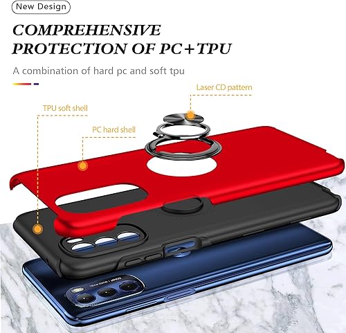 Miniatura 7 de AKINIK Funda para Moto G Stylus 2022 4G, con 2 protectores de pantalla HD, grado militar, doble a prueba de golpes, funda invisible con función