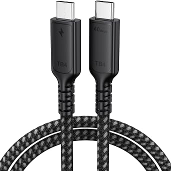 USB 4 Cable 3ft for Thunderbolt 4, 40Gbps, 8K@60Hz /4K@120Hz, 240W