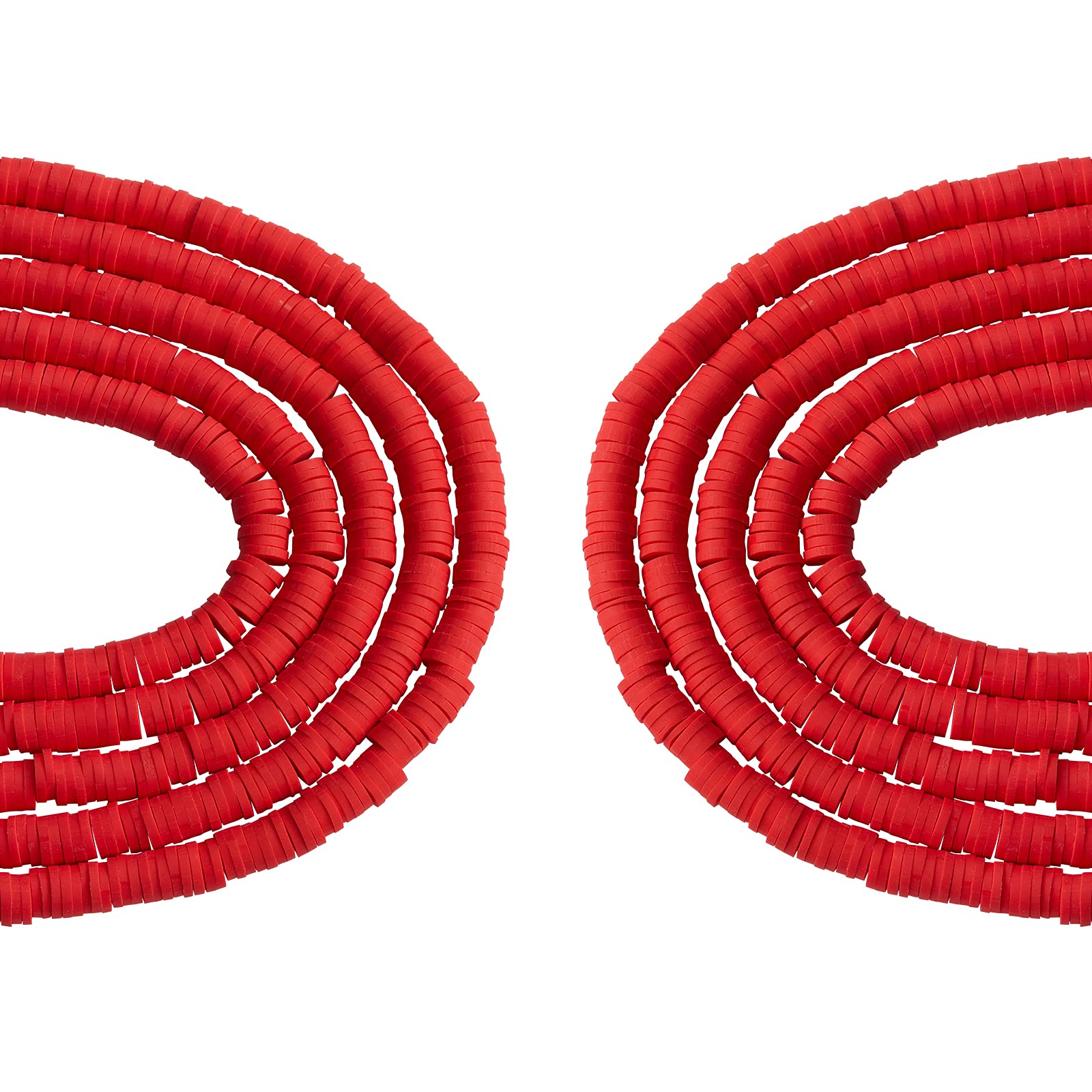 BEEFLYING 6mm Polymer Clay Heishi Beads Flat Round Environmentally Friendly Spacer Beads for Diy Hawaiian Earrings Bracelets Necklaces Jewellery Making10 Strand