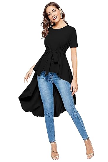 Jashudi Style Up-Down Western top for Girls and womens (Medium, Black)