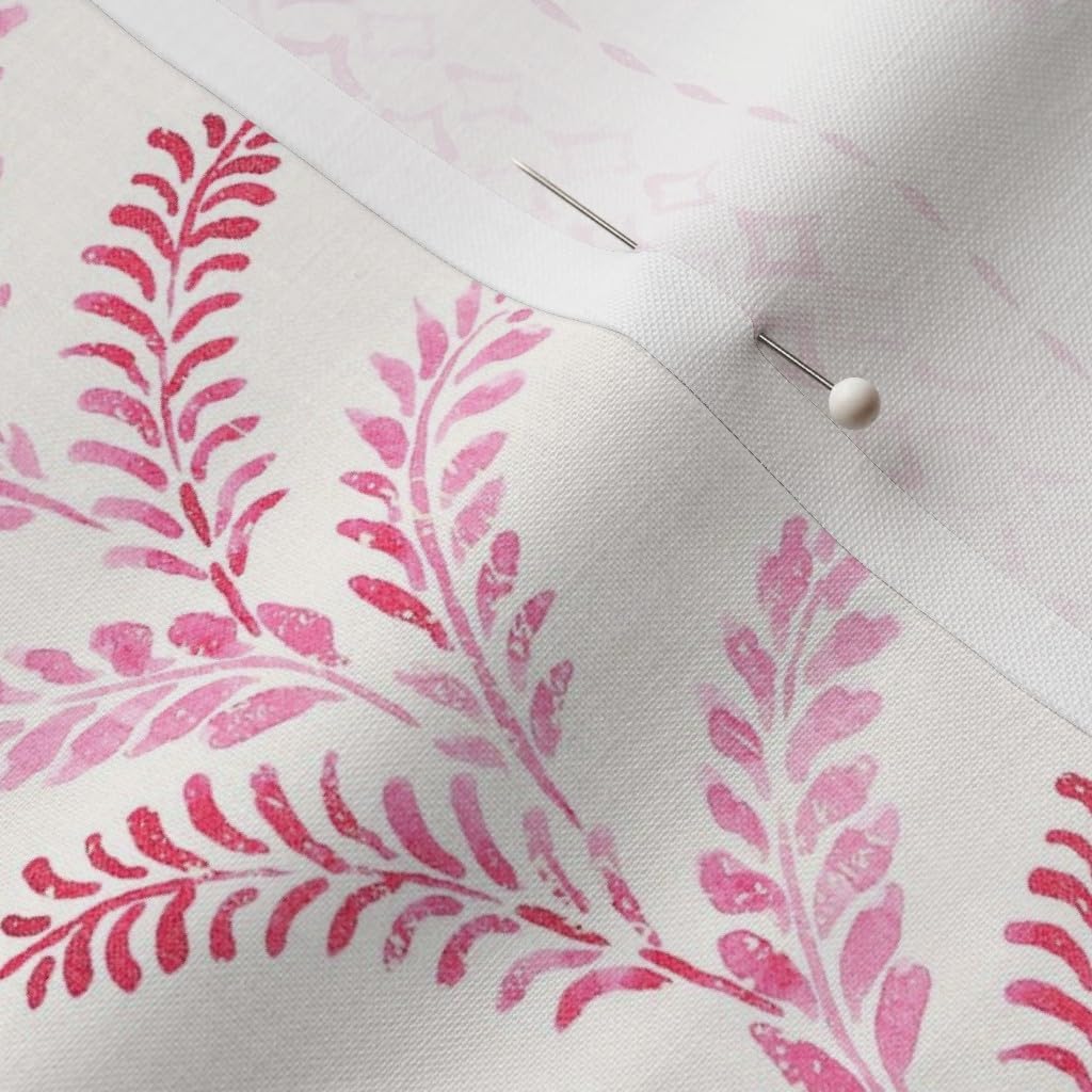 Spoonflower Fabric - Climbing Vine Chinoiserie Watercolor Grandmillennial Modern Farmhouse Printed on Petal Cotton Fabric Fat Quarter - Sewing Quilting Apparel Crafts Decor