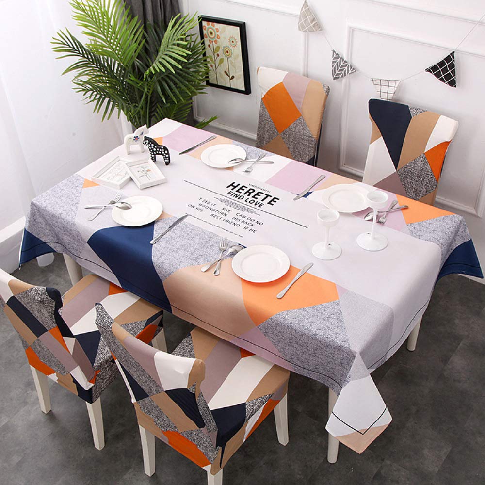 Nappe rectangulaire élégante pour masquer les rayures de table et protéger vos 4 chaises