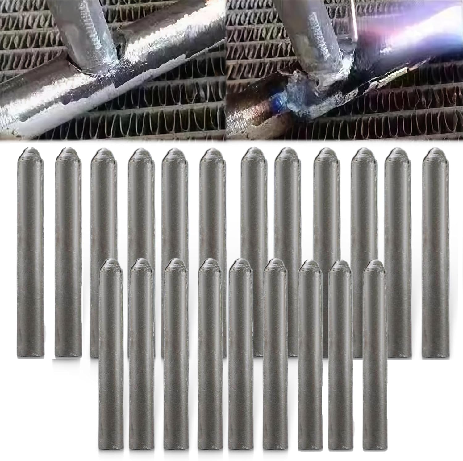 Low Temperature Universal Welding Rod,Metal Universal Low Temperature Easy Melt Welding Rods,Lighter Welding Rod,Easy Welding Electrode Aluminum Rod for Aluminum, Iron Etc Metal (21PCS)