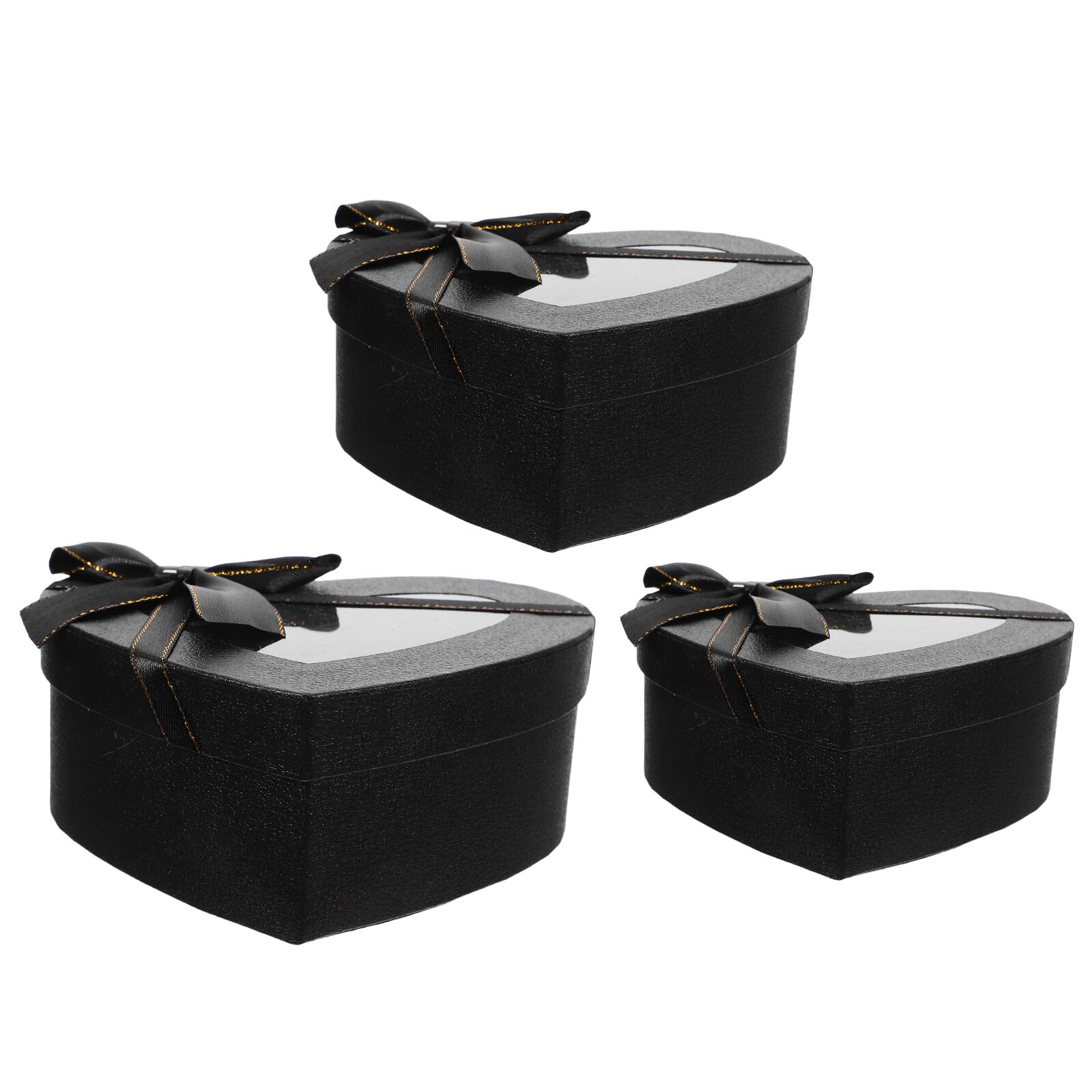 BESTYASH 3 Pezzi Scatola a Forma di Cuore in Cartone Decorativa la Festa degli Innamorati per Fiori, Dolcetti, Cioccolatini con Design Romantico e Robusta Costruzione