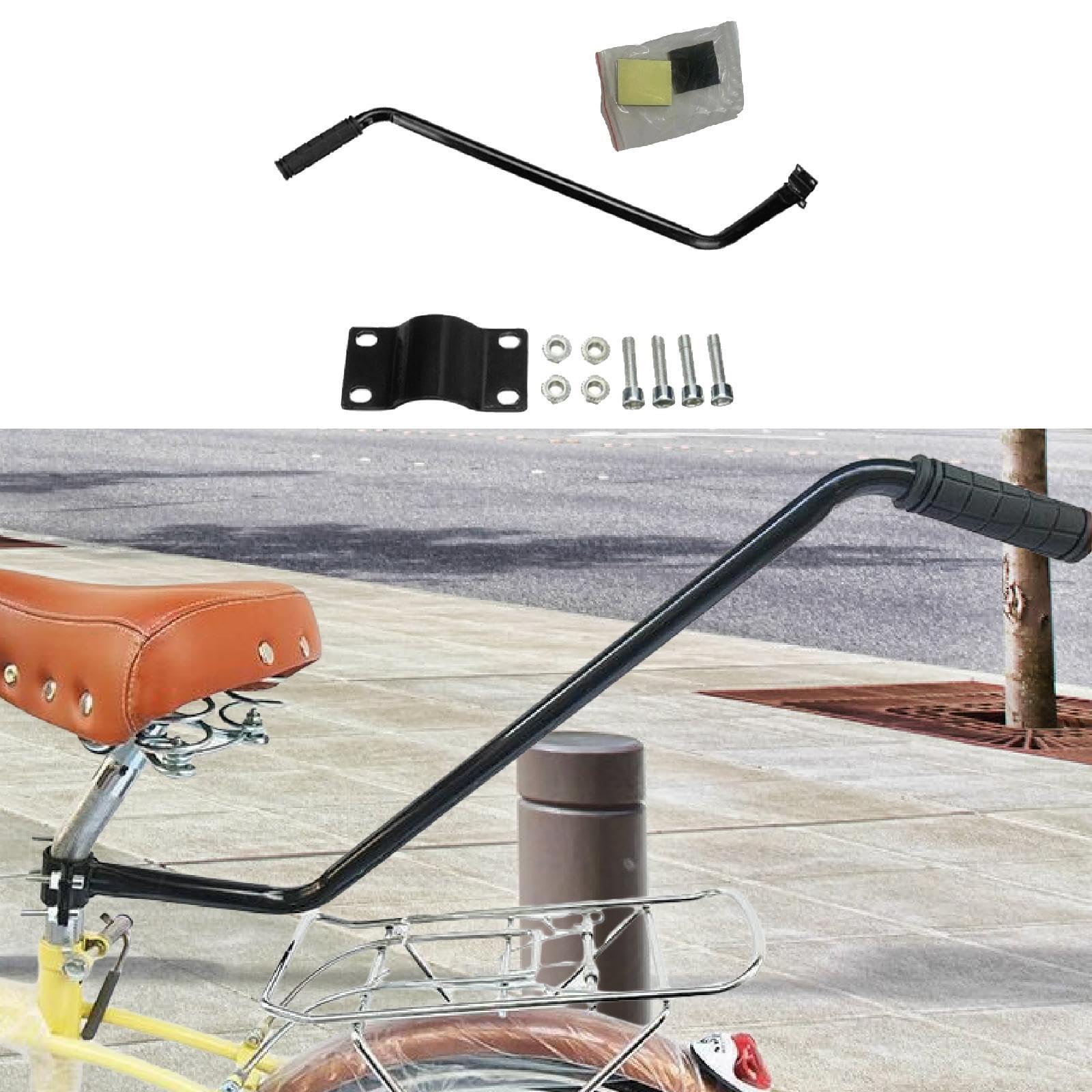 kowaku Kids Bike Training Handle, Children Bike Trainer Handle, Handrail Portable Bike Grab Bicycle Pole Trainer for Kids Push Stick