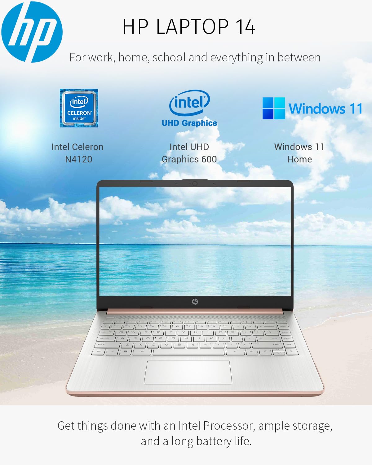 Amazon.co.jp: HP 14インチラップトップコンピューター、薄型軽量14