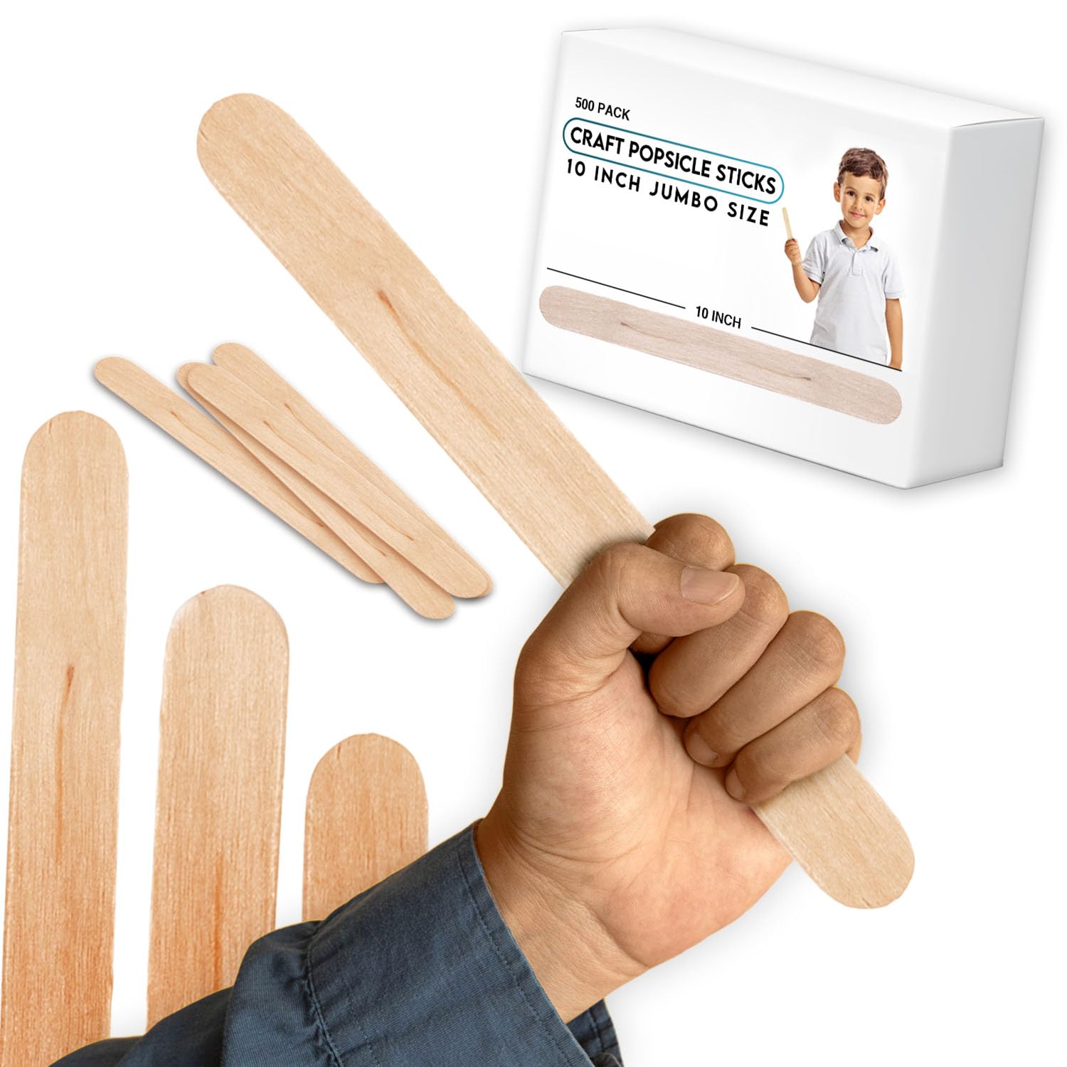 NORIKO 10SKINpro STICK NORIKO5個セットバラ売り可能 Amazon.com: Popsicle Sticks for Crafts | 10-Inch Jumbo Large