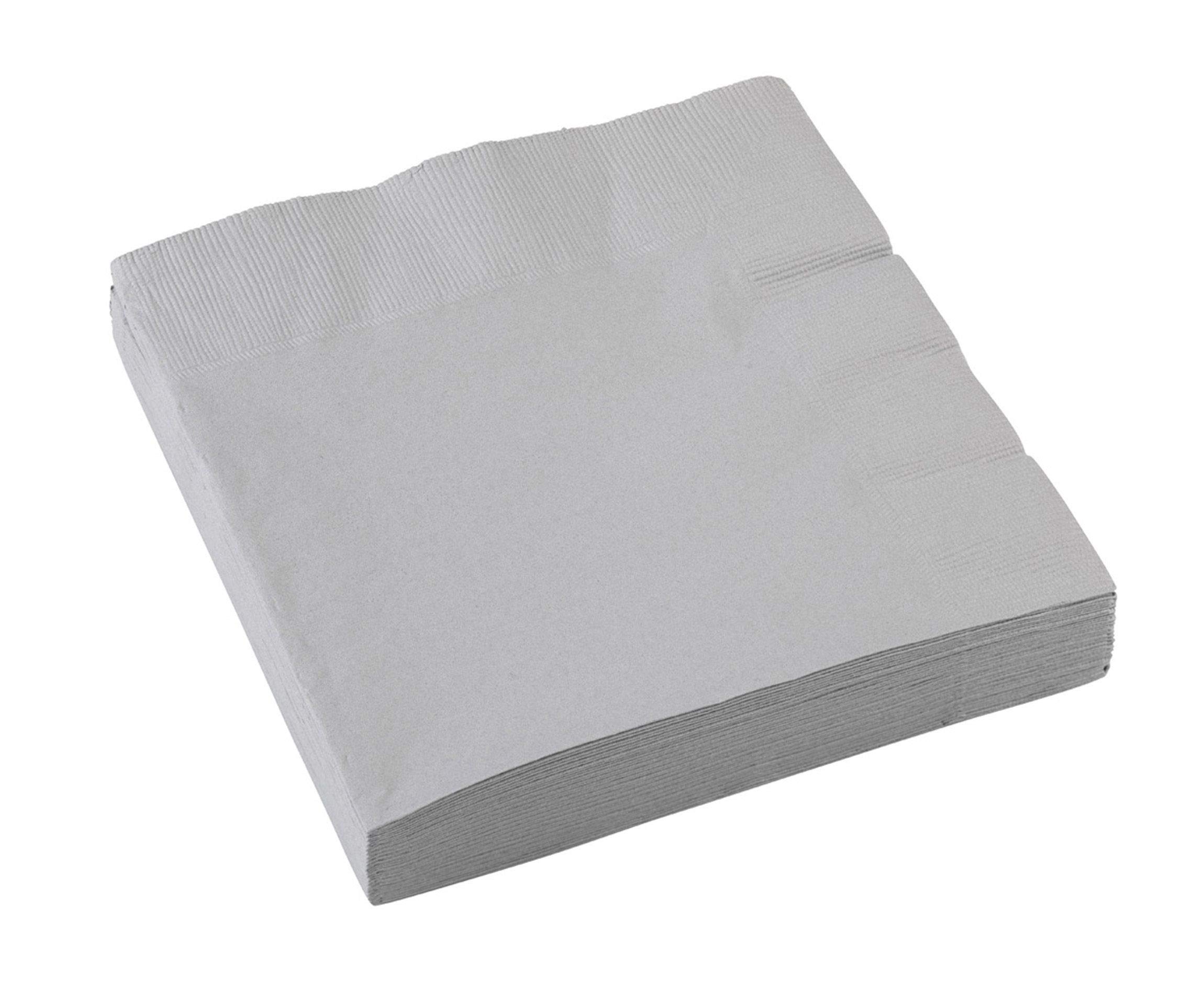 Amscan Silver 2-Ply Luncheon Napkins Party Pack 33cm-20 Pcs