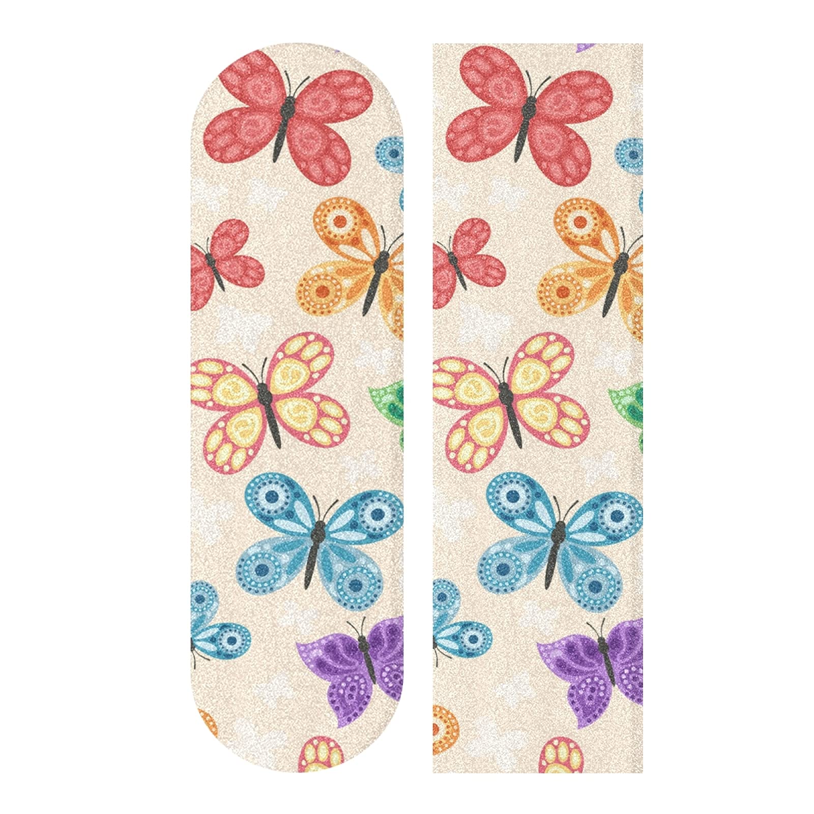 MNSRUU Nastro Antiscivolo Per Skateboard E Longboard - Forma Farfalla, Dimensioni 84x23 Cm, Lana Diamantata Adesiva, Personalizza Il Tuo Rollboard - 3