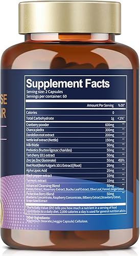 Miniatura 8 de Desintoxicación y reparación de limpieza renal, pastillas Chanca Piedra y arándano para el control de la vejiga, apoya el alivio del dolor urinario