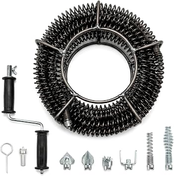 Drain Cleaning Cable, 50 Ft x 5/8" Professional Drain Snake Auger