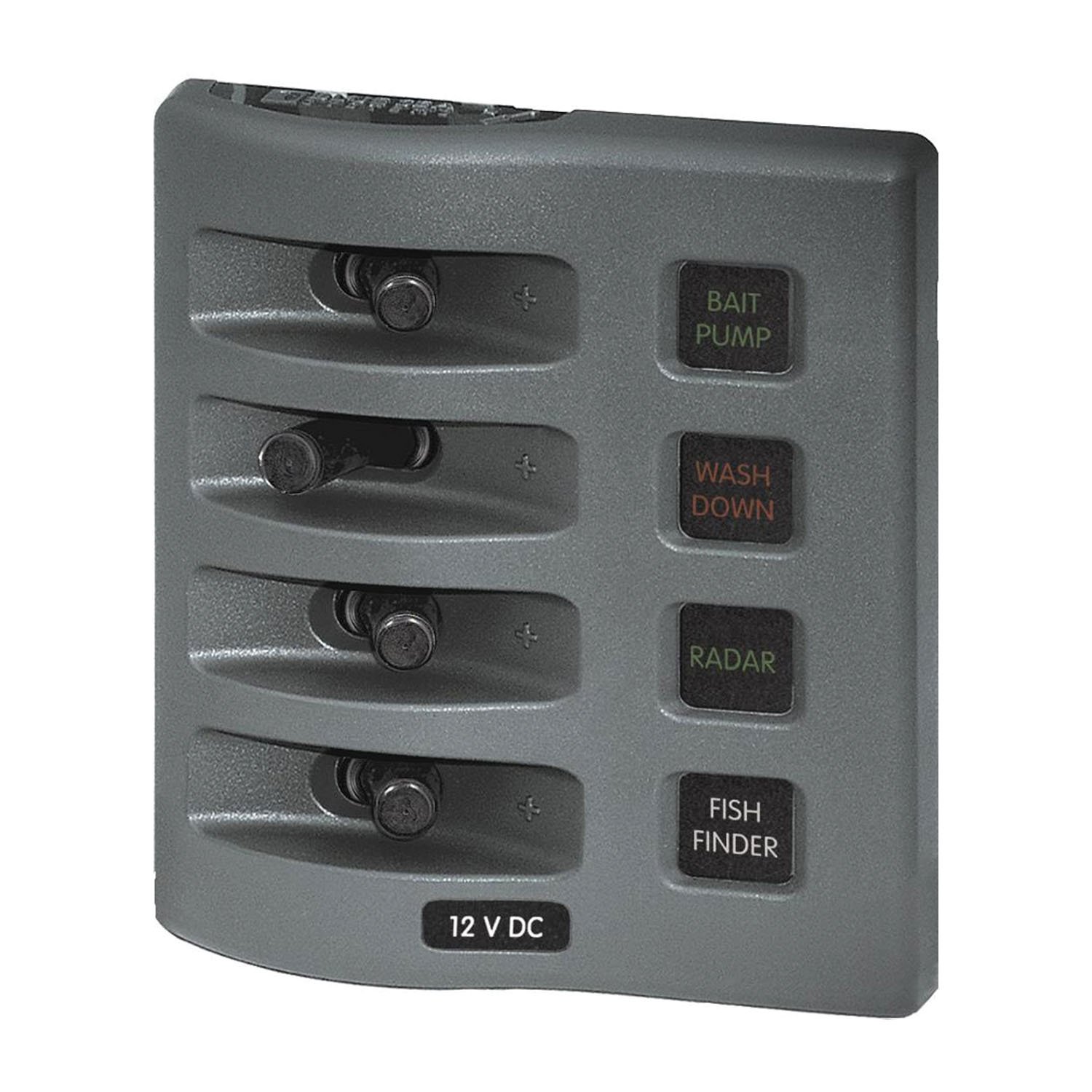Blue Sea 4304 WeatherDeck Water Resistant Fuse Panel - 4 Position - Grey by Blue Sea Systems