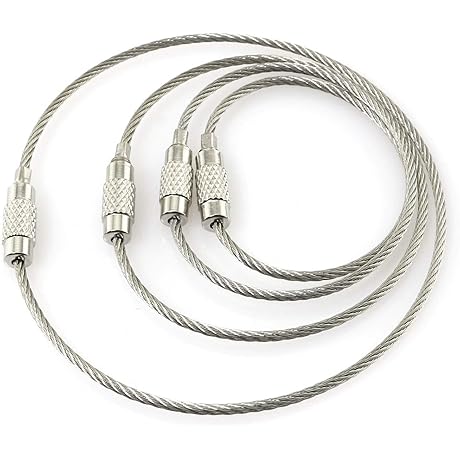 Durable 20pcs Stainless Steel Wire Keychain Set