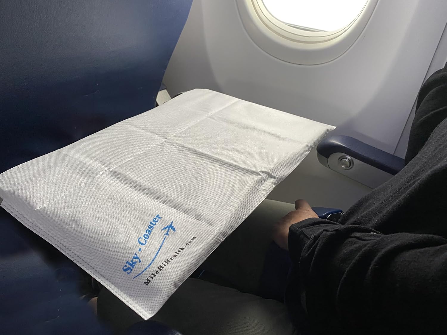 Disposable Airplane Tray Table Cover - Pack of 6 | Premium Medical Grade Material | Individually Packaged | Must Have Travel Essentials for Kids, Toddlers, and Adults
