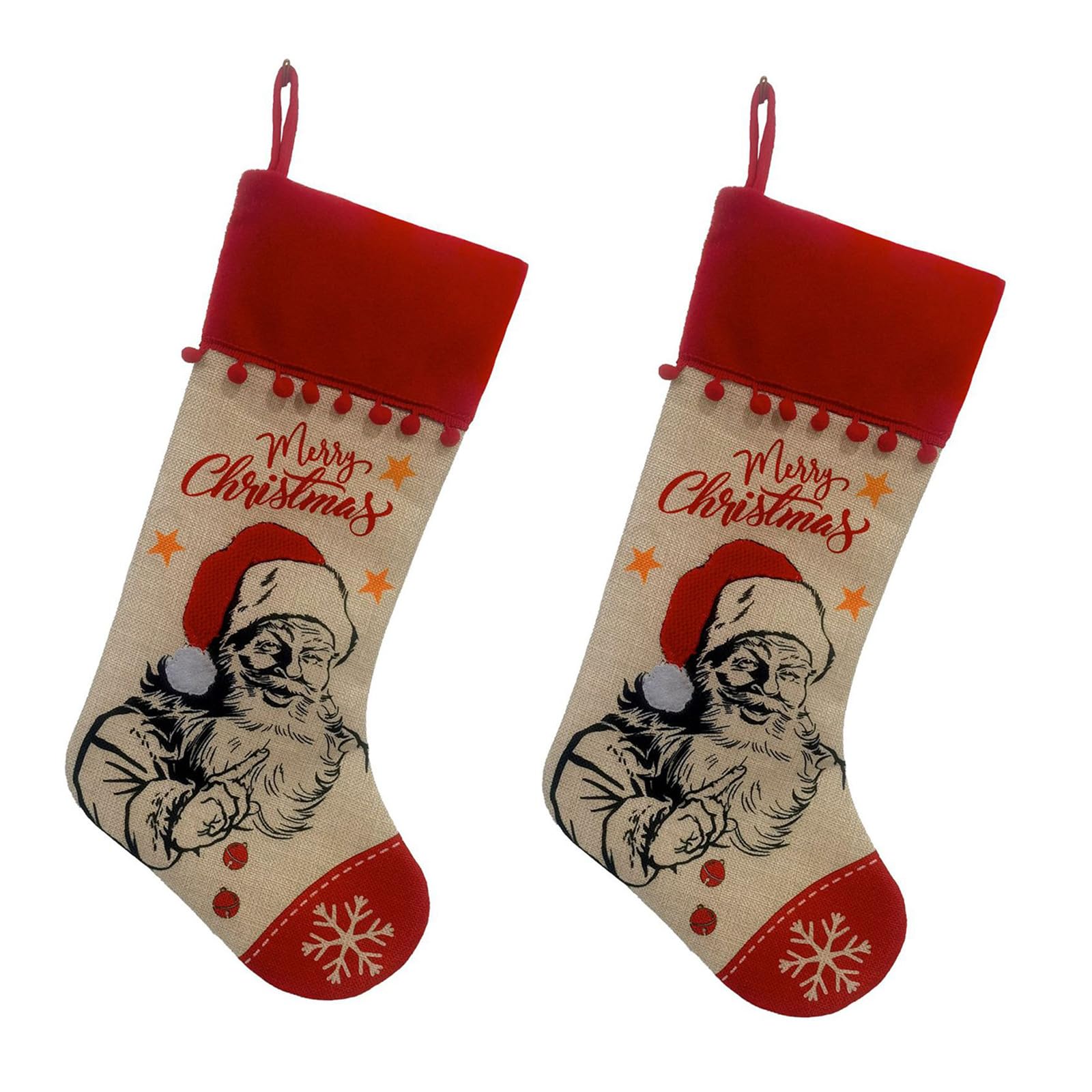 Xjdzineq Sustainable Hanging Santa Snowman Holiday Decorations Sturdy Burlap Materials Shop Window Fireplaces Embellishment Sustainable Christmas Store Display Decors