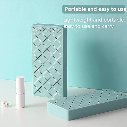 Miniatura 2 de Linsiter Soporte de silicona para lápiz labial, 18 + 6 ranuras, organizador de lápiz labial, estuche cuadrado de maquillaje para pinceles, labios,