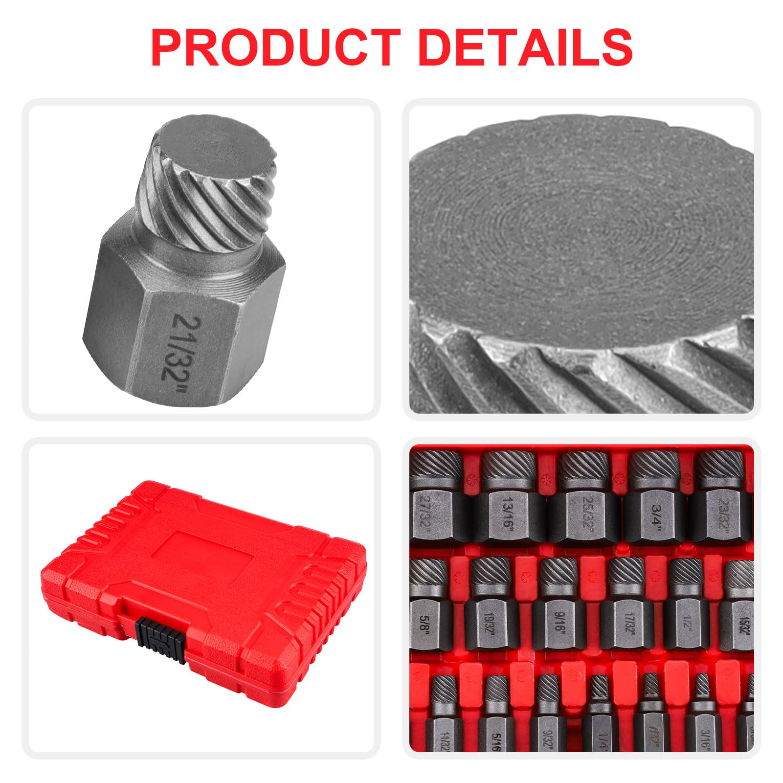 Set Estrattori Viti 25 Pezzi - Per Viti Danneggiate, Spanate O Rotte