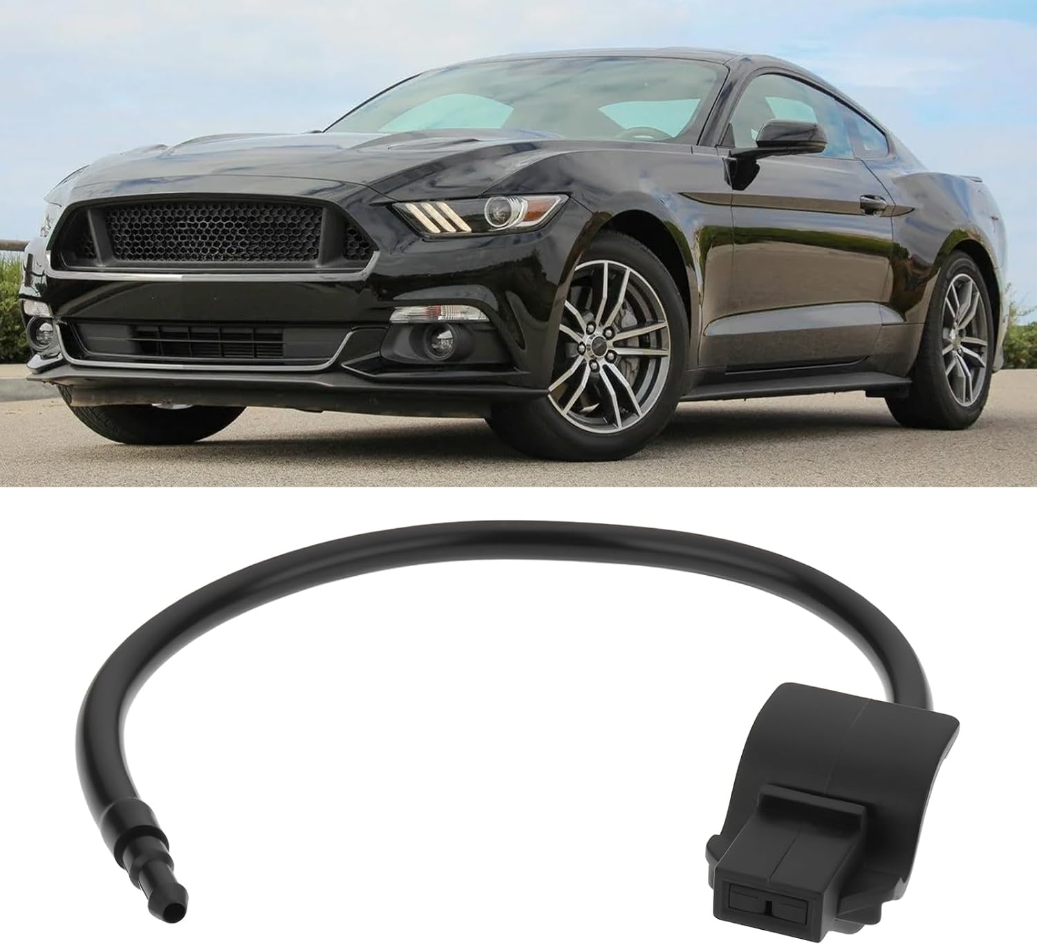 2pcs Car Windshield Wiper Washer Nozzle FR3Z17603AB Compatible with Ford Mustang 2.3L 3.7L 5.0L 5.2L 2015-2019