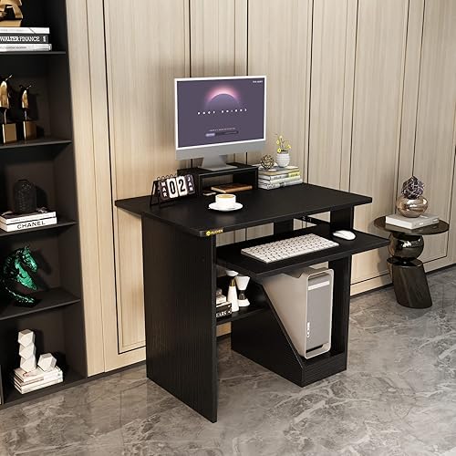 Miniatura 2 de Escritorio pequeño para computadora para oficina en casa, mesa de juegos compacta para computadora de escritorio y portátil, con cajón de