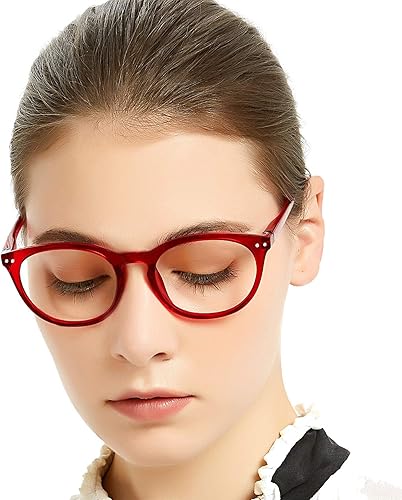 Miniatura 22 de MARE AZZURO Womens Reading Glasses Round Readers Female 0 1.0 1.25 1.5 1.75 2.0 2.25 2.5 2.75 3.0 3.5 4.0 5.0 6.0 (Red 250)