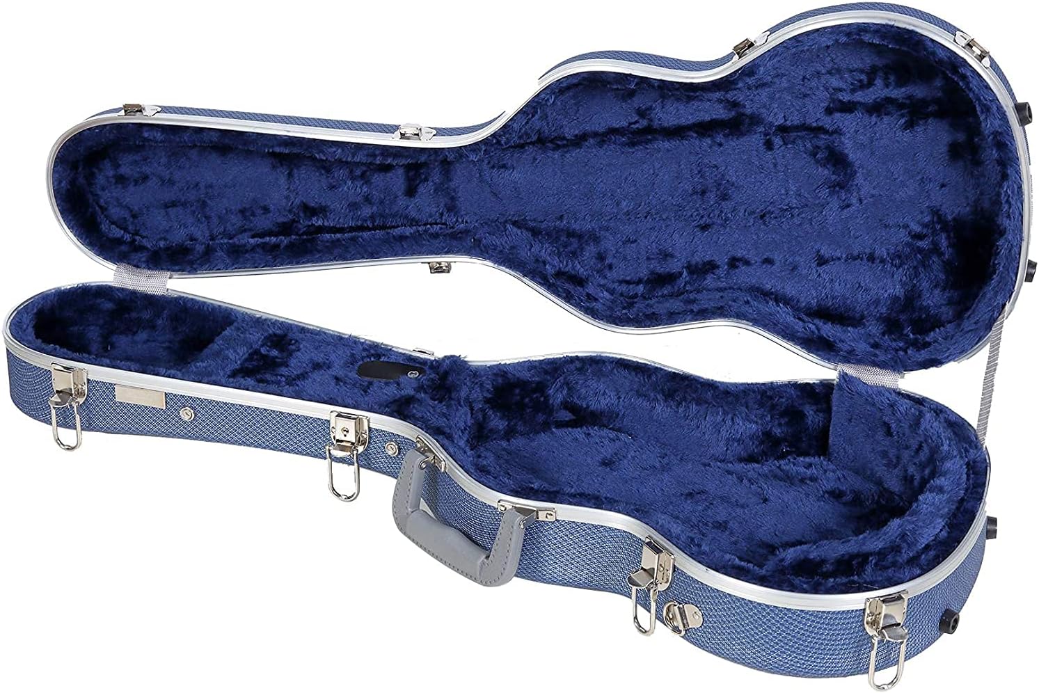 Crossrock CRA860BU Baritone Ukulele, ABS Molded Hard Backpack Case, Blue (CRA860BUBL)