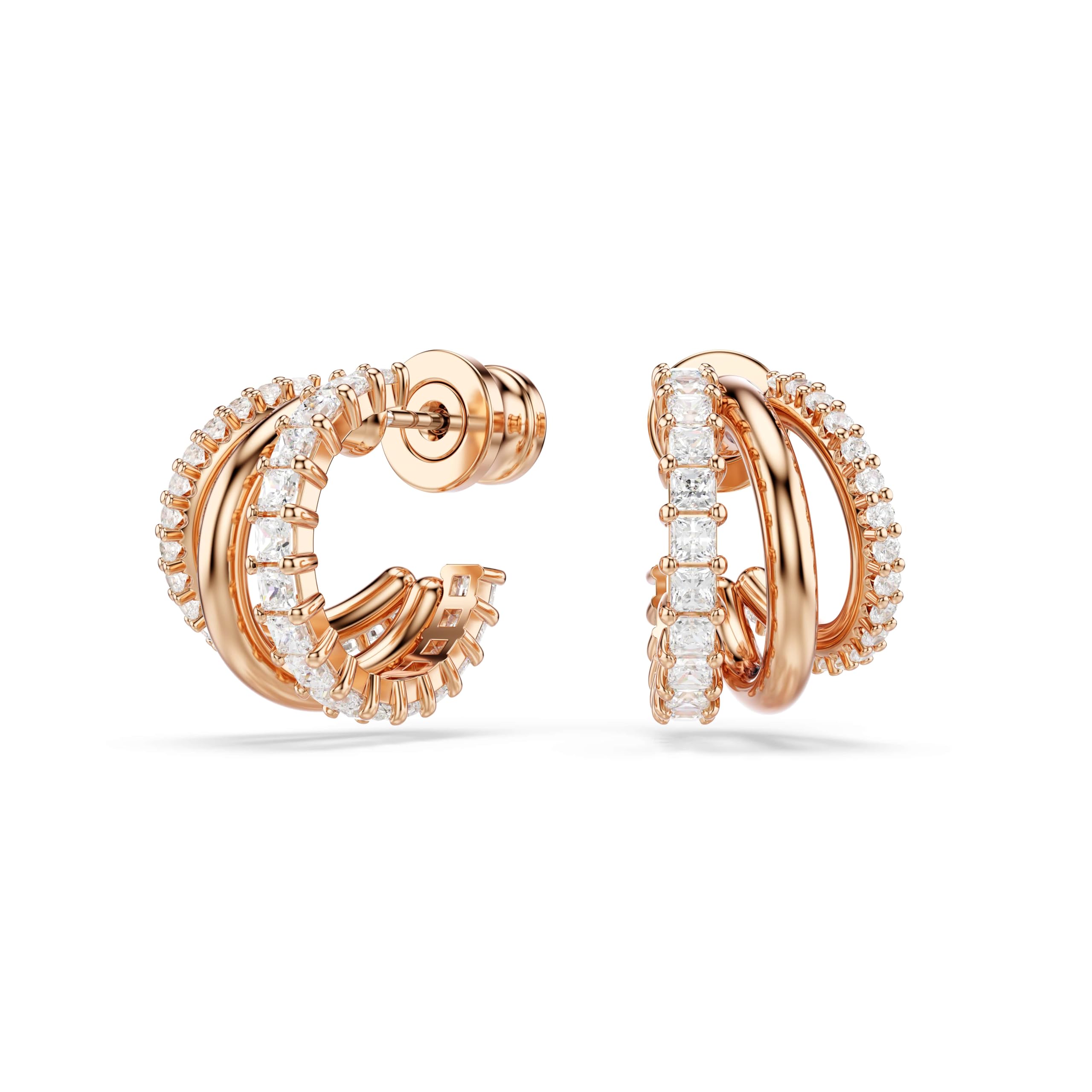 SWAROVSKI Women's   Pink Rose Gold Hyperbola Earrings , BrandAlley
