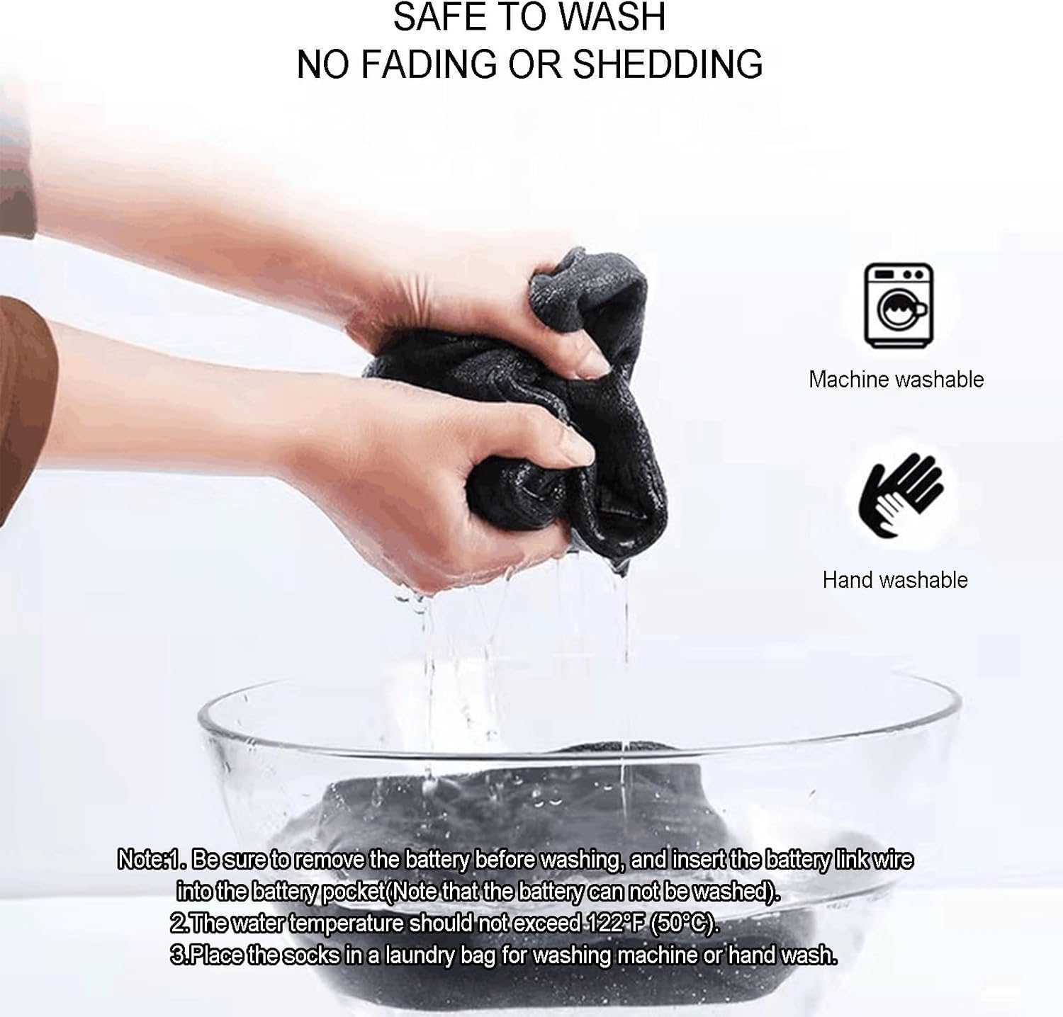 Heated Socks Rechargeable,with 5V 5000mAh Rechargeable Battery Powered,Up to 10 Hours,Ski Socks with 4 Heating Levels for Hunting Camping Skiing Riding