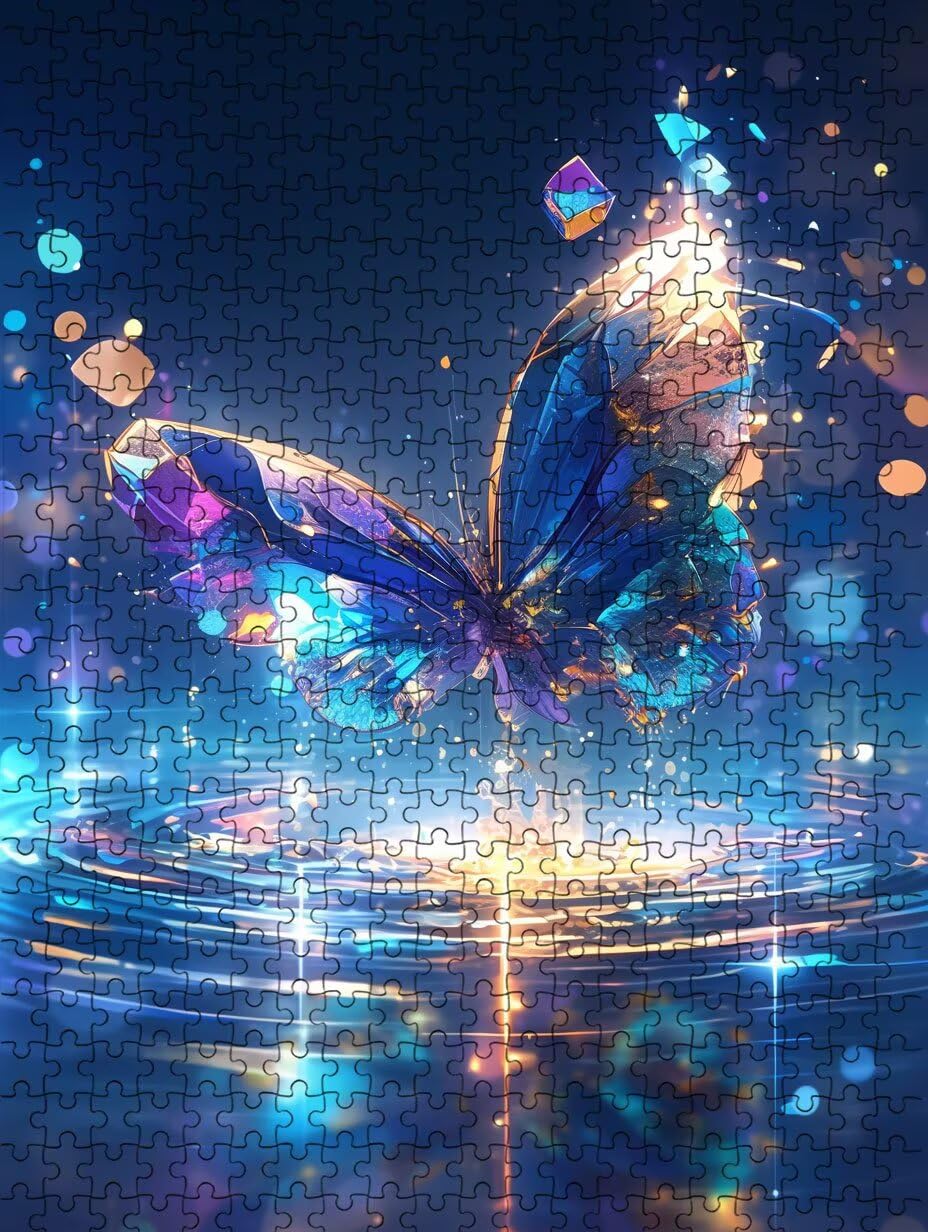 FNKL2-963 puzzle kryształowe motyle, 3000 elementów, 3000 elementów, złożone puzzle, rodzinne gry, imponujące klasyczne puzzle, do dekoracji ścian i prezentów