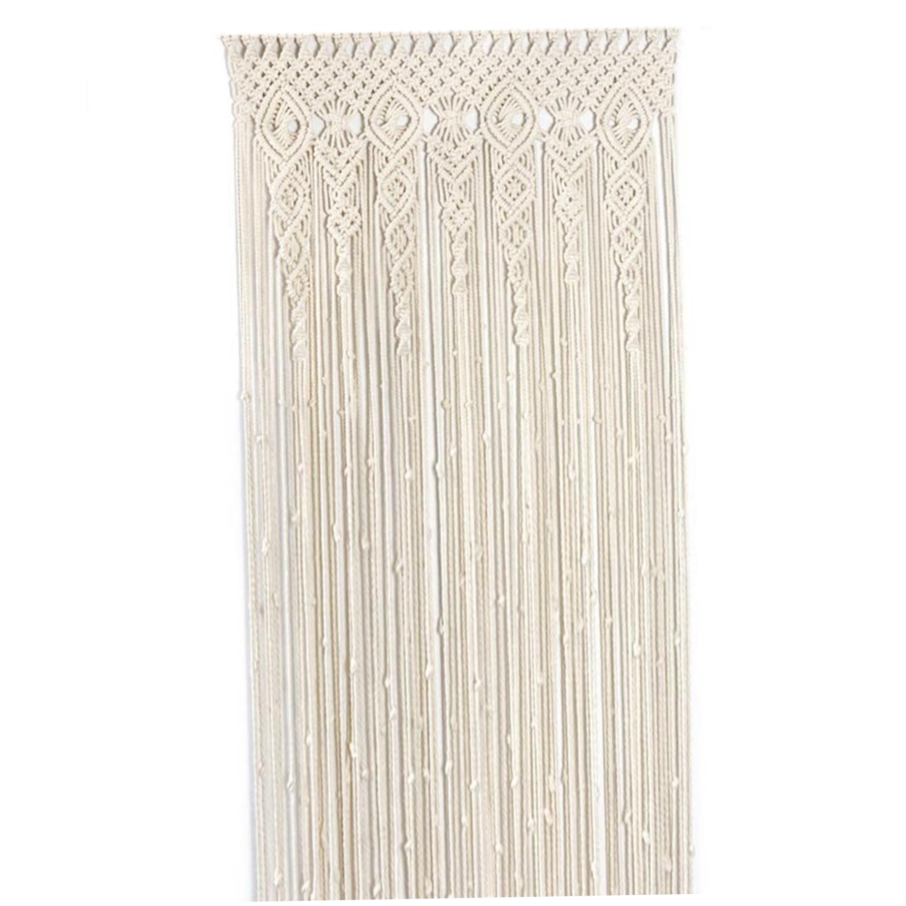 Rideaux de macramé en coton Gcroet rideau de chaîne suspendue décorative boho room