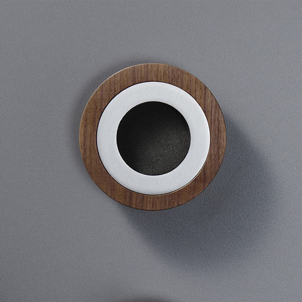Soporte redondo de madera para secador de pelo, ahorra espacio en la pared