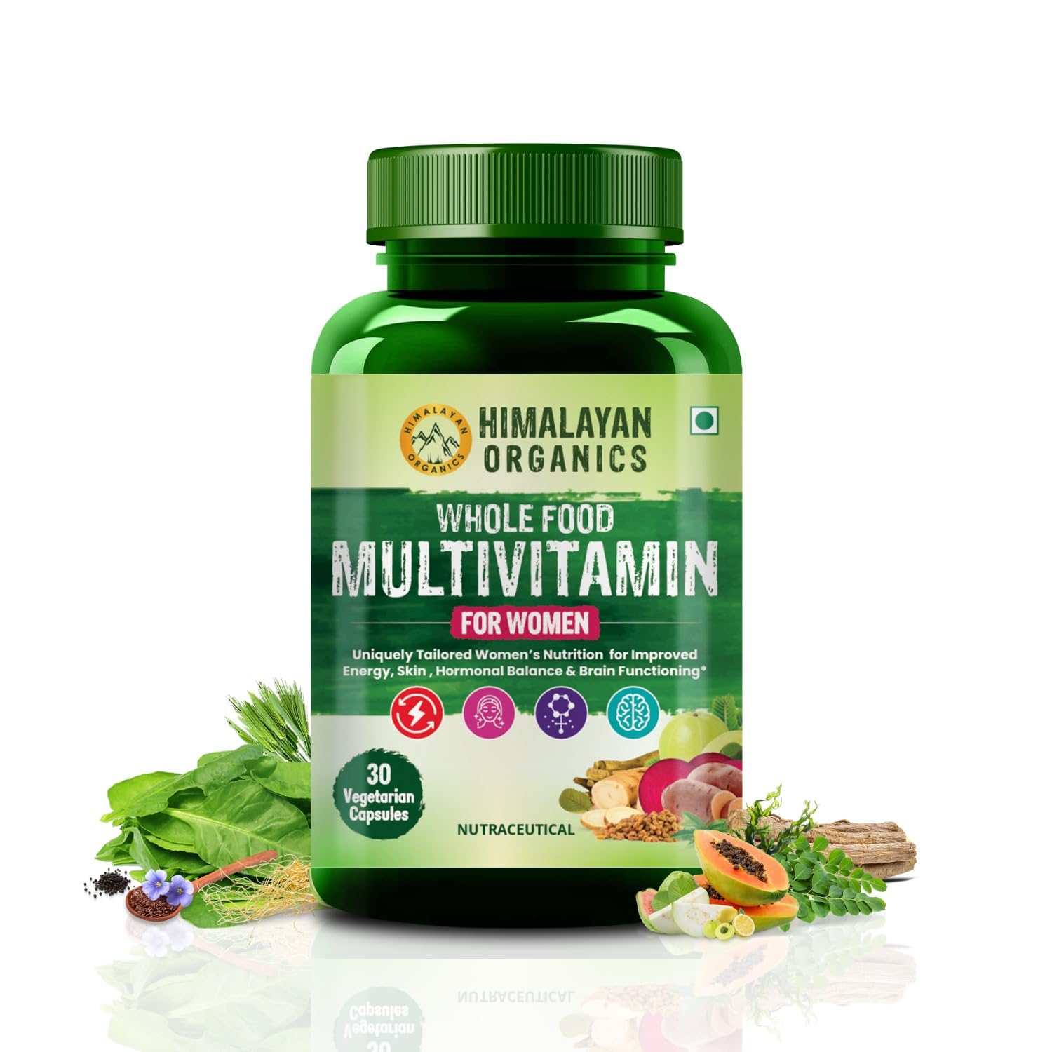 Vlado’s Himalayan Organics Whole Food Multivitamin For Women With Vitamin B1, B2, B3, B5, B6, B7, B9, B12, C, D, E, Calcium, Magnesium, Zinc | - 30 Veg Capsules (B0CQ8KLD39) Amazon Price History, Amazon Price Tracker