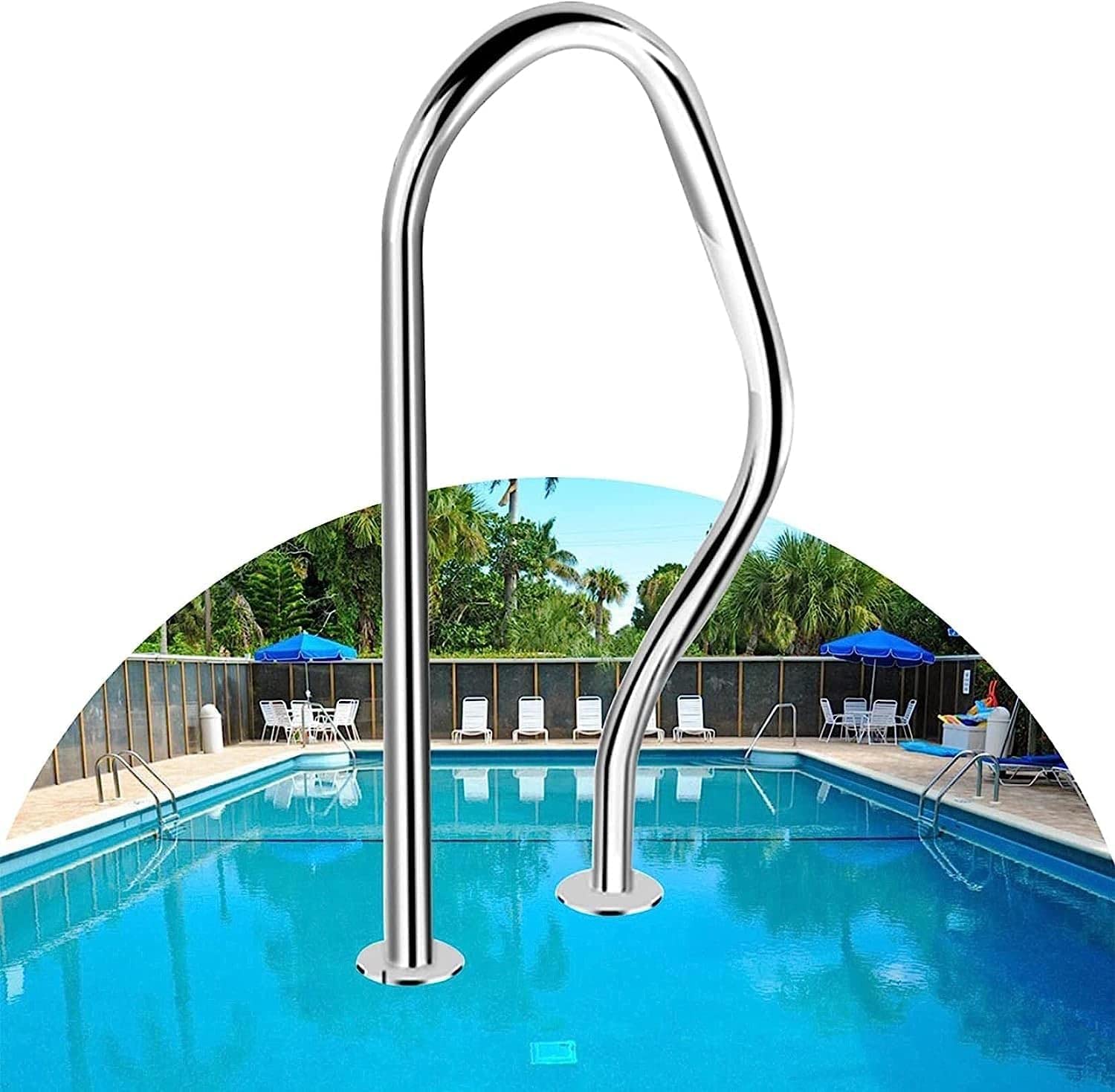 Main courante de piscine sécurisée contre les glissades en inox 304 pour spa