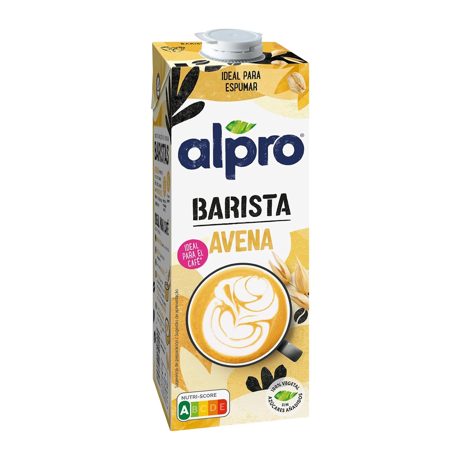 Alpro Barista Long Life Drink auf pflanzlicher Basis, schäumbar, Hafer, vegan und milchfrei, 1 l (8 Stück) — Verpackung kann variieren