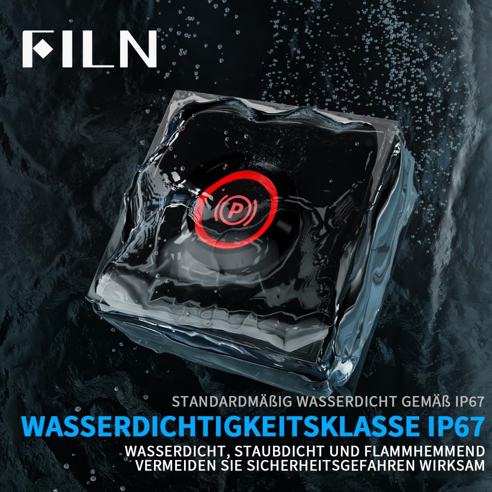 2Stück 19mm LED Kontrollleuchte Signallampe IP67 Metallgehäuse，185 wechselbare Symbole 12-24V DC，polaritätsunabhängig für Schaltschrank, Industrie, Marine, Wohnmobil（Rot）