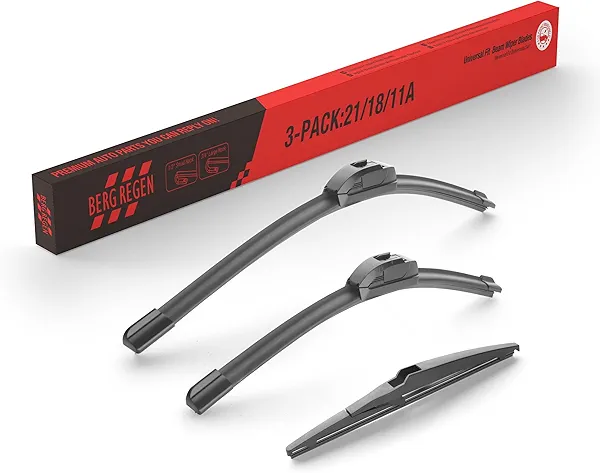 BERG REGEN 21"+18" Windshield Wiper Blades with 11" Rear Automotive Replacement Set for Toyota Matrix 2003 2004 2005 2006 2007 2008 – Genuine OEM Quality (Set of 3)