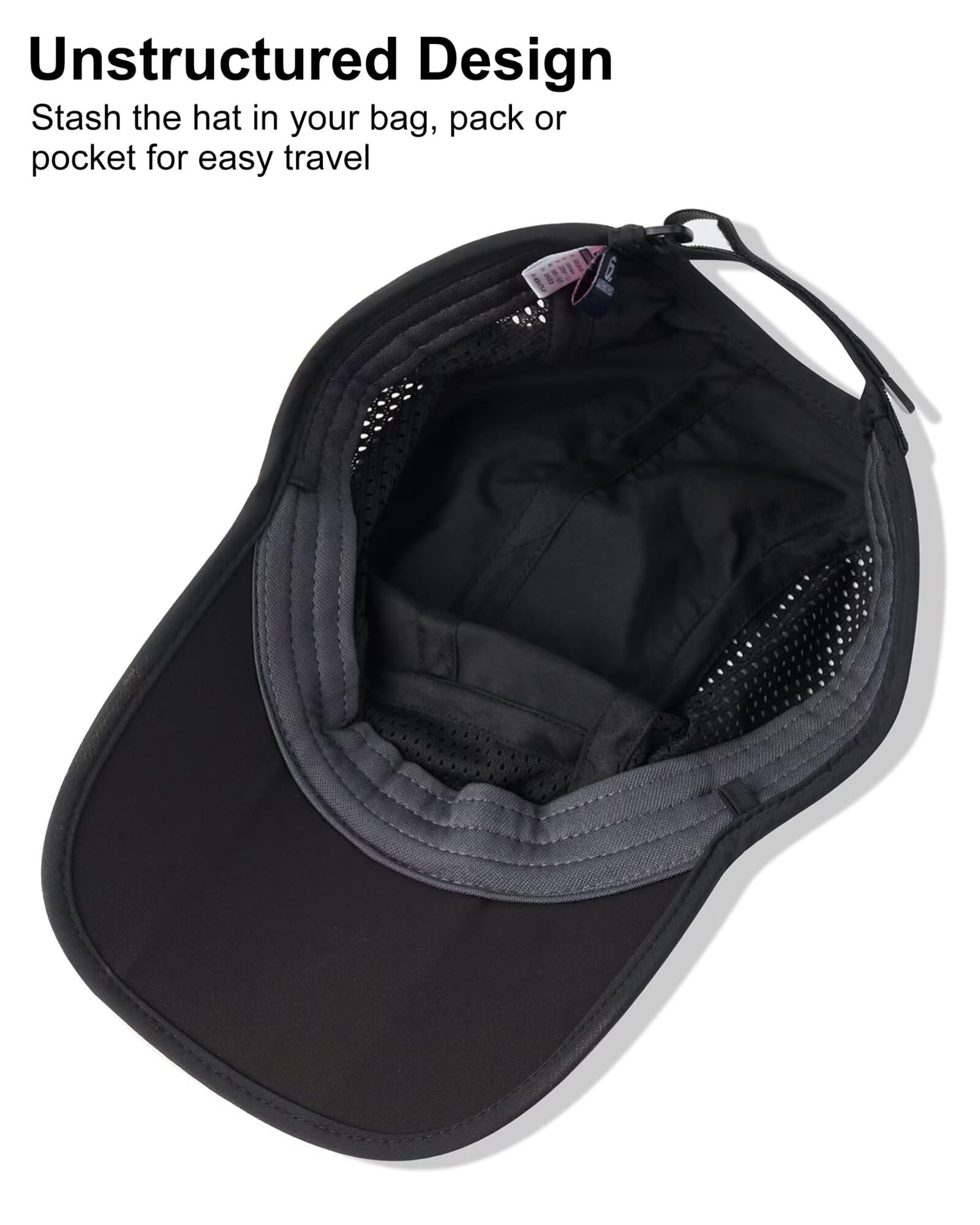 GADIEMKENSD Folding Outdoor Hat UPF 50+ Sun Protection Mesh Sport Hat — view 7